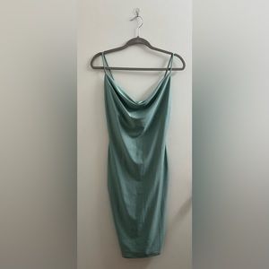 NWT Iris Dress Los Angeles Satin blue green party dress|Juniors  Medium|